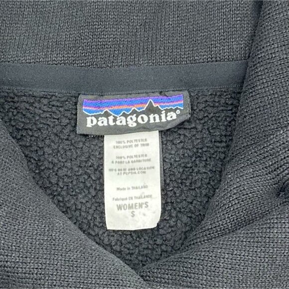 Patagonia Women's Black Better Sweater Knit Winter Designer Luxury Jacket S/C37 - Picture 9 of 16